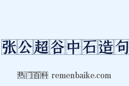 张公超谷中石造句是什么意思的图片